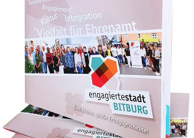 Engagierte Stadt Bitburg Broschuere 2020 - Broschüre Layout und Gestaltung von Sven Arce de la Cruz - SA Designs in 54523 Hetzerath