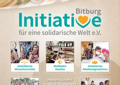 Initiative Bitburg für eine solidarische Welt e.V. - Plakat-Design von Sven Arce de la Cruz - SA Designs in 54523 Hetzerath