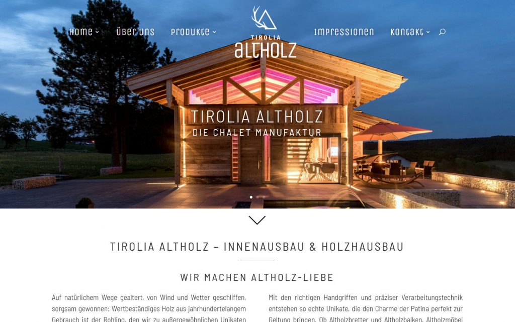 Tirolia Altholz - Chalet-Manufaktur | Umsetzung nach Layouts von ©Tharin Grafikdesign (Ann-Katharin Gierenz) | SA Designs - Sven Arce de la Cruz in 54523 Hetzerath