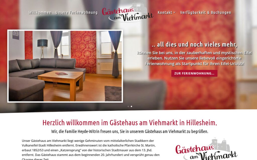 Gästehaus am Viemarkt - Webdesign von Sven Arce de la Cruz - SA Designs in 54523 Hetzerath