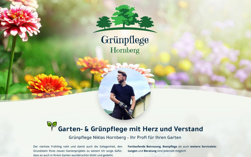 Garten- & Grünpflege Niklas Hornberg - Webdesign von Sven Arce de la Cruz - SA Designs in 54523 Hetzerath